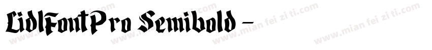 LidlFontPro Semibold字体转换